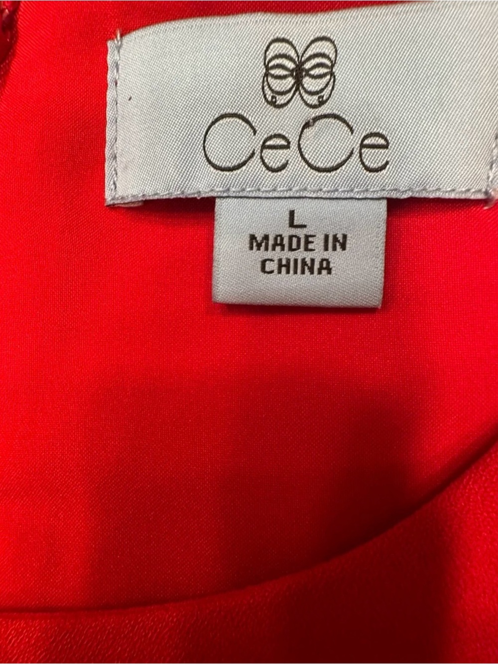 CeCe Vibrant Red Puff Sleeve Mini Shift Dress - Picture 7 of 9